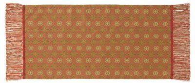 赤地花文錦 （32×63cm）レッド■美術工芸織物