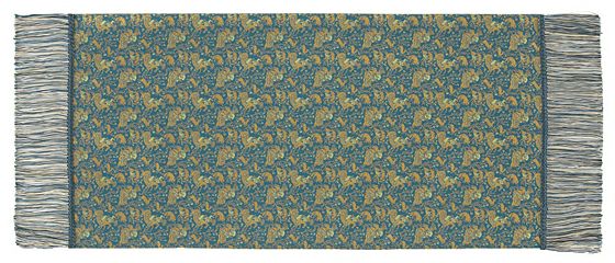 ペルシャ狩猟文錦 （42×82cm）ダークブルー■美術工芸織物