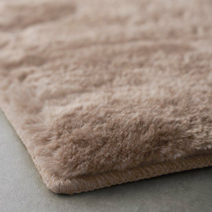 ラックスファー ラグ （100×100cm）円形 ディティール