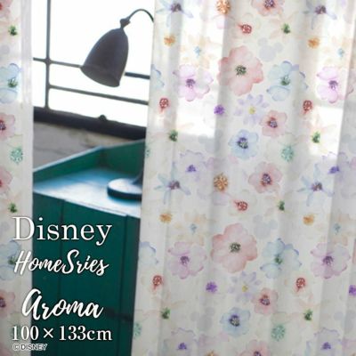 レースカーテン MICKEY/Aroma ミッキー アロマ（幅100×丈133cm）1枚入