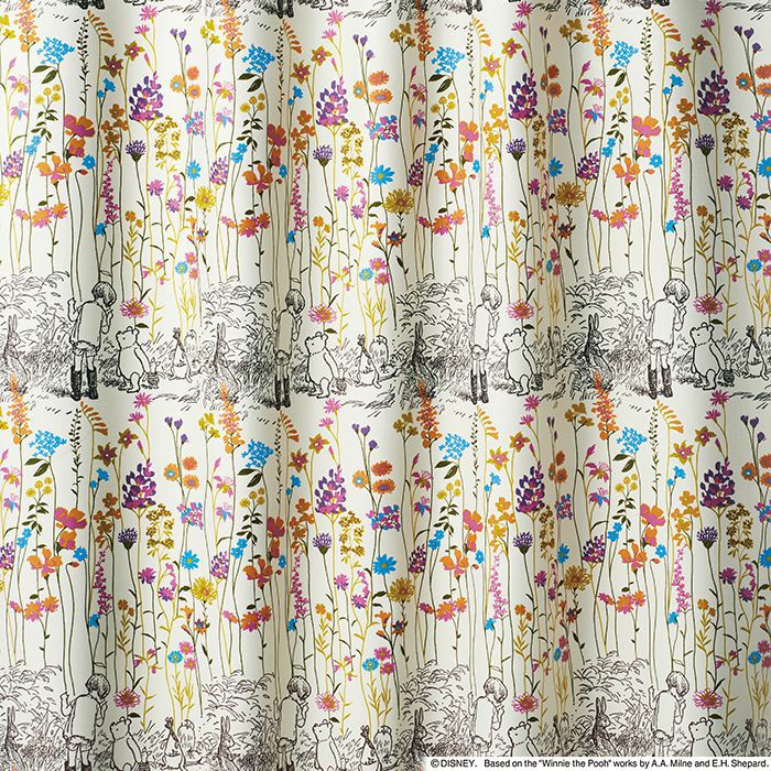 遮光 カーテン POOH/Garden place ガーデンプレイス （幅100×丈135cm）1枚入 ピンク