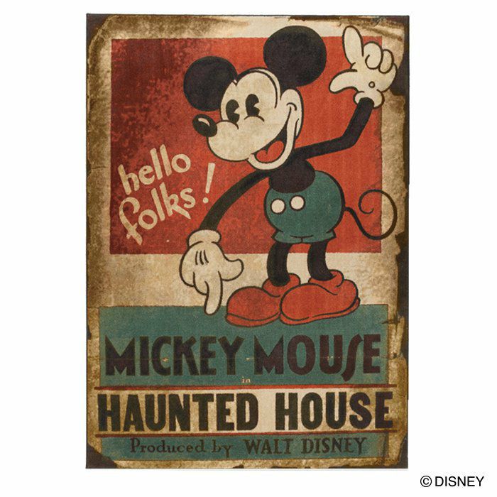MICKEY/ミッキー ホーンテッドハウス ラグ DRM-1035 （140×200cm） レッド