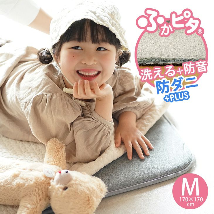洗える 防音 ふかふか下敷き専用ラグ ふかぴた＜単品＞ （170×170cm 2畳用） メイン