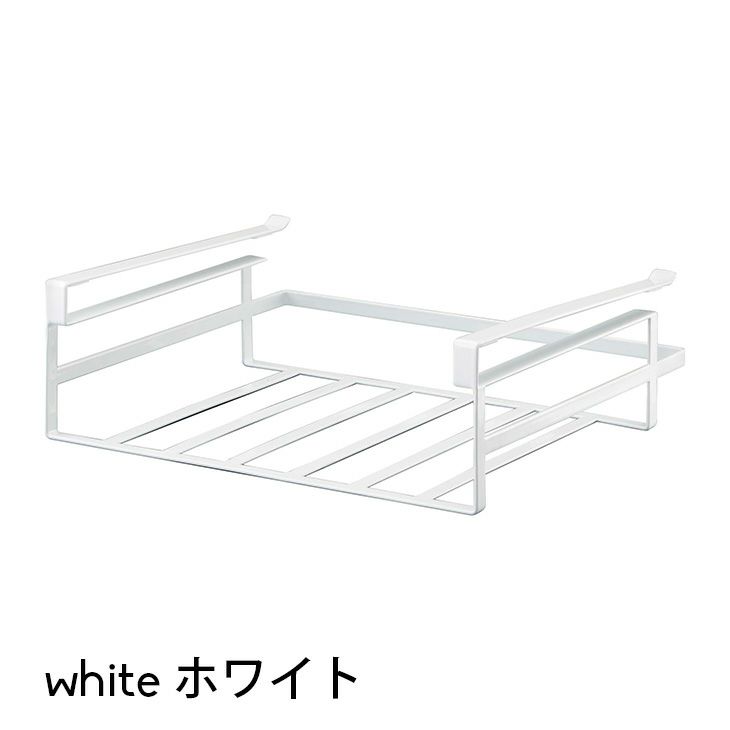 戸棚下収納ラック タワー L（ホワイト）