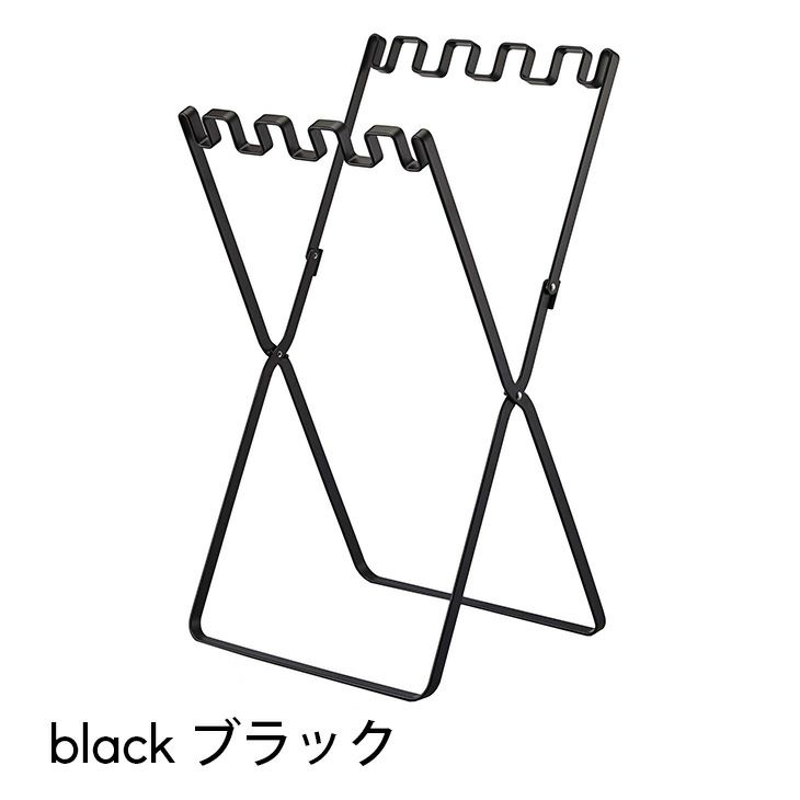 台所 ゴミ箱 ゴミ袋＆レジ袋スタンド タワー（ブラック） イメージ