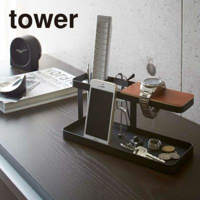 デスクバー タワー スマホスタンド（ブラック） イメージ