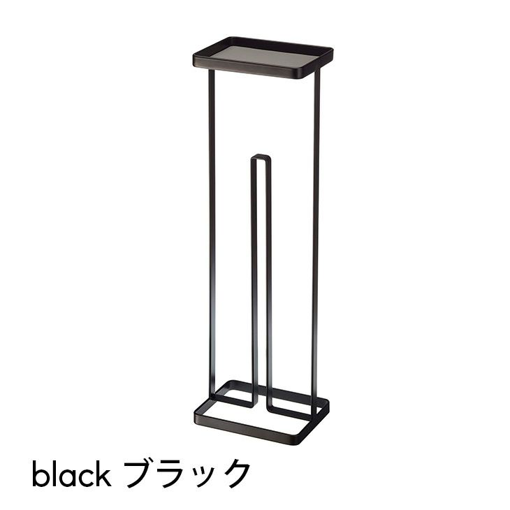 ペーパーホルダー トレー付き タワー（ブラック） イメージ01