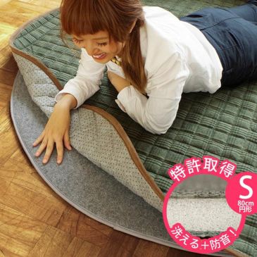 防音 ふかふか下敷き専用ラグ ふかぴた (80×80cm 円形) メインイメージ