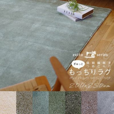 極細繊維をぎゅっとつめこんだもっちりラグ カーム(200×250cm)