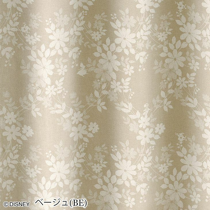 遮光 カーテン ALICE/アリス スウィートフラワー（幅100×丈135cm）1枚入 ベージュ