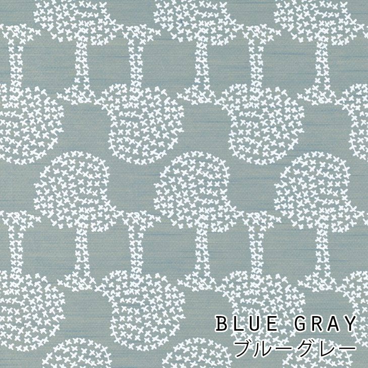 北欧 カーテン TREES/ツリーズ（幅100×丈135cm）1枚入 ブルーグレー