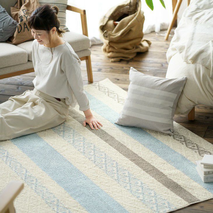 レーヨン・綿混ラグ カプリス（130×185cm） イメージ09