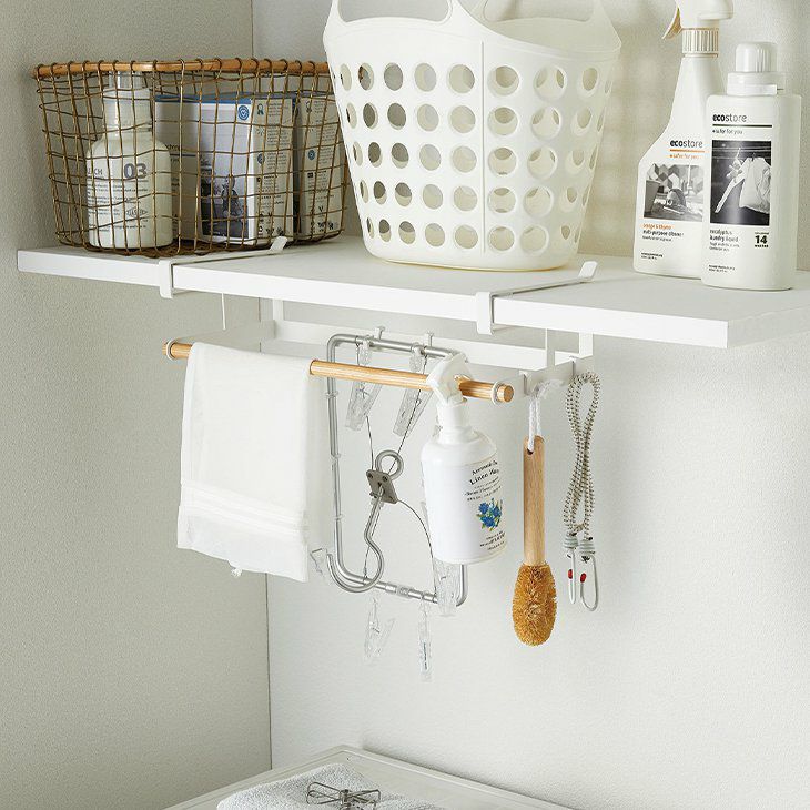 tosca トスカ ハンガー収納 収納ラック 棚下ハンガー収納(ホワイト) イメージ01