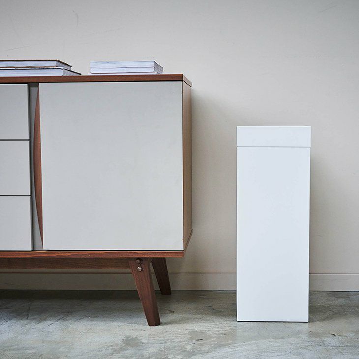 tower タワー トラッシュカン 27L 角型 ダストボックス ロング(ホワイト) イメージ02