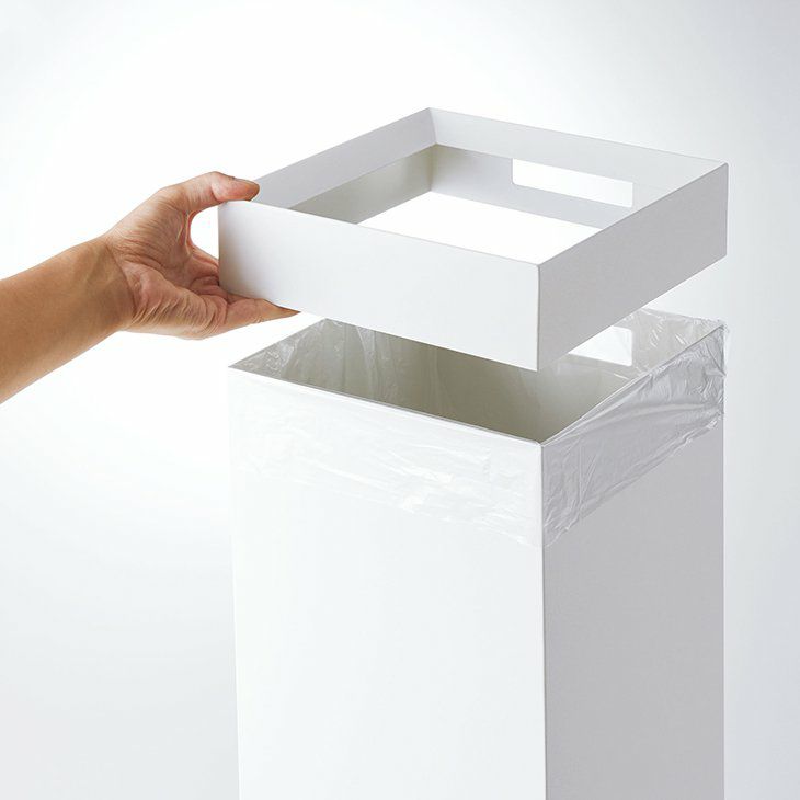 tower タワー トラッシュカン 27L 角型 ダストボックス ロング(ホワイト) イメージ03