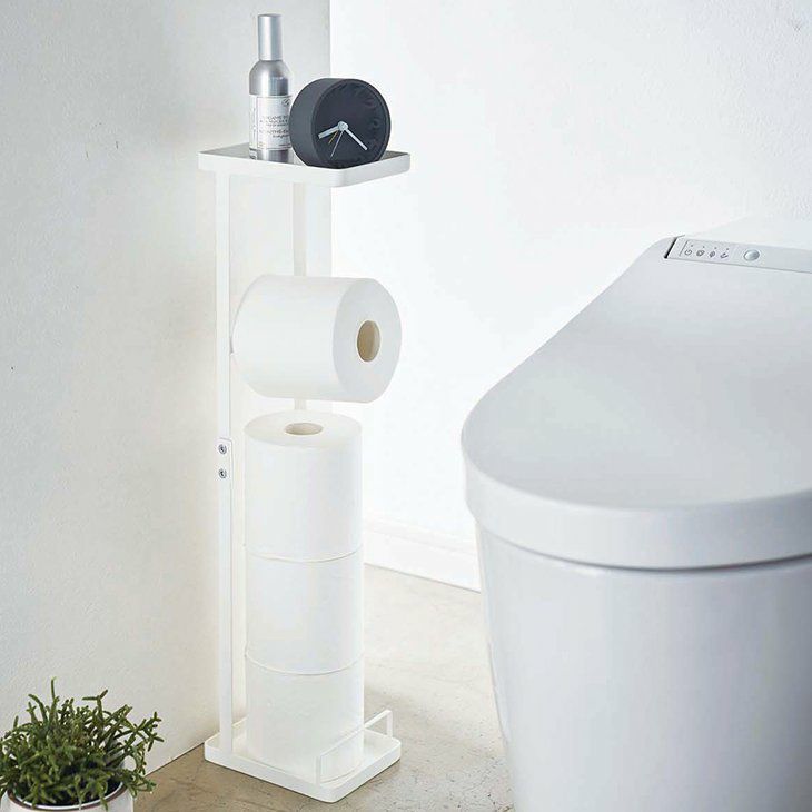 tower タワー 補助便座スタンド トイレットペーパースタンド(ホワイト) イメージ01