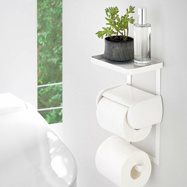 tower タワー トイレットペーパーホルダー上ラック 2段(ホワイト) メイン