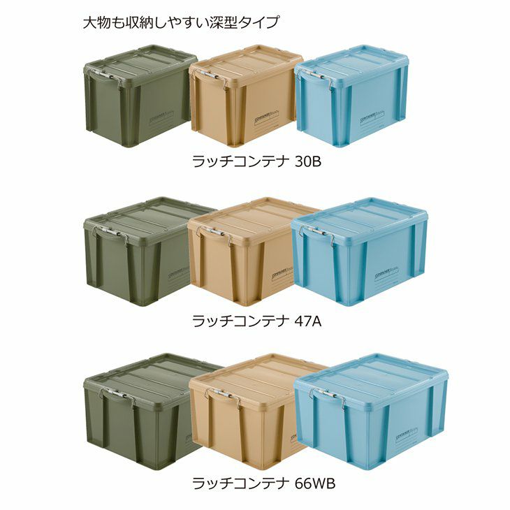 Richell リッチェル 蓋付きコンテナボックス ラッチコンテナ 47A(グリーン) イメージ09