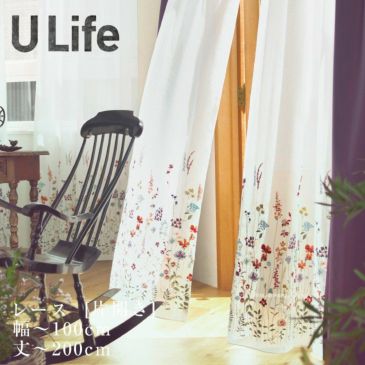 U-Life オーダーカーテン＜レース＞ （幅）～100cm[片開き]×（丈）141～200cm ※納期：受注より約10日後 メインイメージ