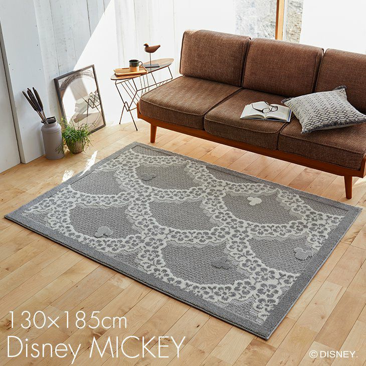 Mickey/ミッキー フラワーリースラグ DRM-1071 (130×185cm) | cucan