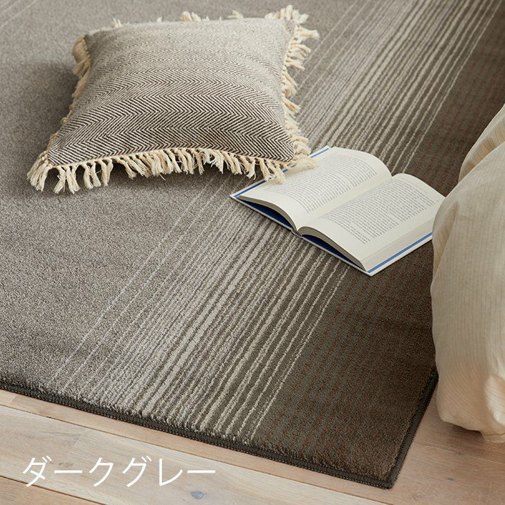 消臭ラグ マール (190×190cm) ダークグレー