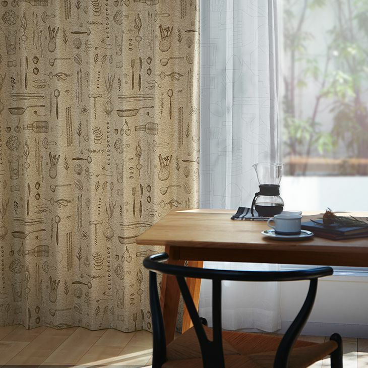 Saana ja Olli オーダーカーテン＜厚地＞ （幅）～100cm[片開き]×（丈）～140cm ※納期：受注より約10日後 北欧カーテン イメージ03