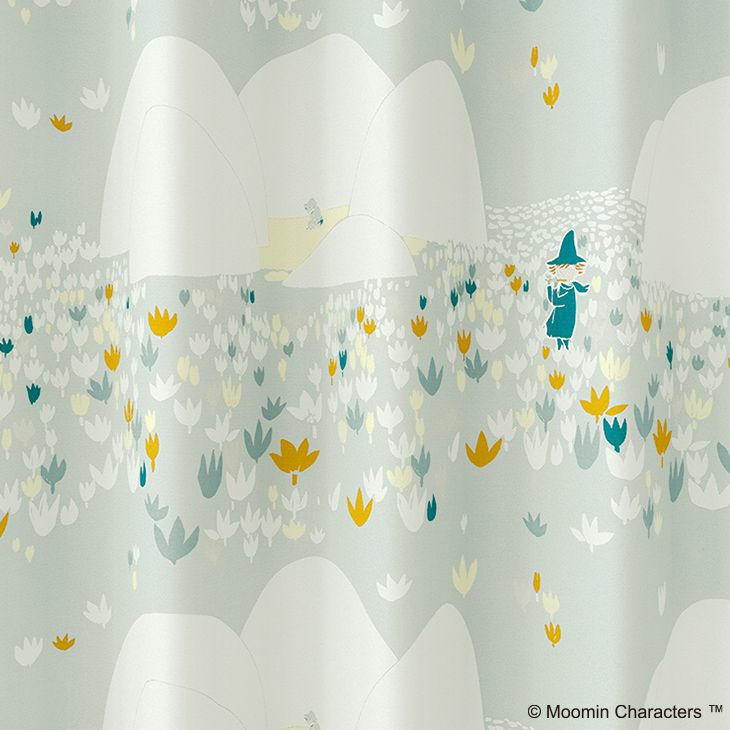 遮光カーテンMOOMIN/ムーミンソフトメロディー（ブルー）