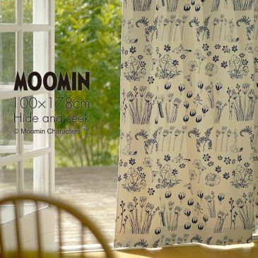 カーテン 遮光 MOOMIN/HIDE AND SEEK ハイドアンドシーク (幅100×丈