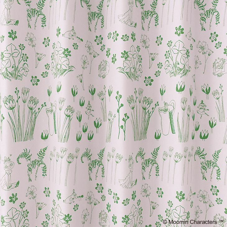 遮光カーテンMOOMIN/ムーミンハイドアンドシーク（ピンク）