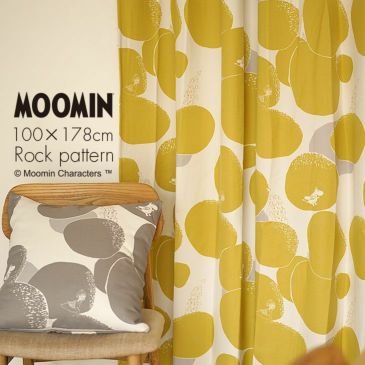 カーテン 遮光 MOOMIN/ROCK PATTERN ロックパターン (幅100×丈178cm) 1枚入
