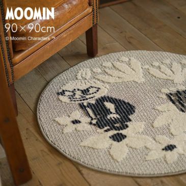 ノベルティキャンペーン対象商品 Moomin ムーミン コバナラグ 90 90cm 円形 Cucan ネットショップ