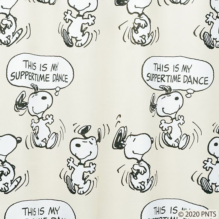 遮光カーテンPEANUTS/ピーナッツサパータイムダンス（アップ）