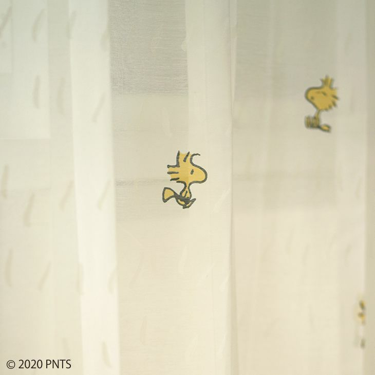レースカーテンPEANUTS/ピーナッツチャットウェイボイル（カラー）