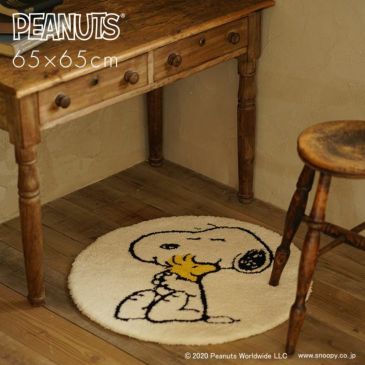 Peanuts ピーナッツ クロースフレンドマット 65 65cm 円形 Cucan ネットショップ