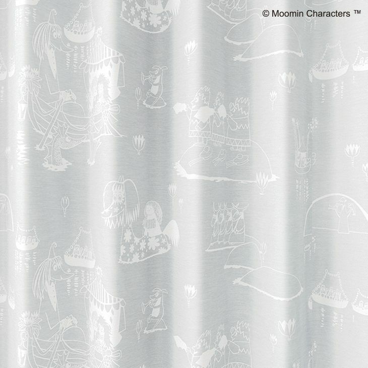 レースカーテンMOOMIN/ムーミンエピック（ホワイト）