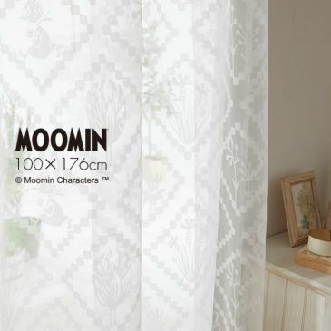 カーテン レース Moomin Hishigata ヒシガタ 幅100 丈176cm 1枚入 Cucan ネットショップ