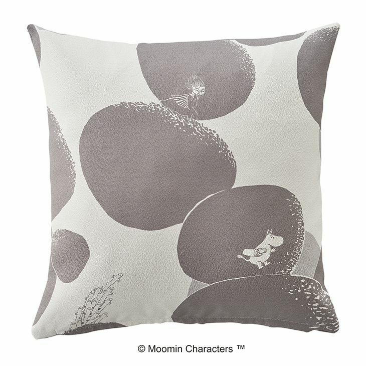 クッションカバーMOOMIN/ムーミンロックパターン（グレー）