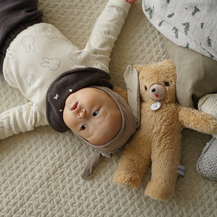 イブル風キルティングマットクラウド柄（コットンの優しい肌触りで赤ちゃんも大満足）