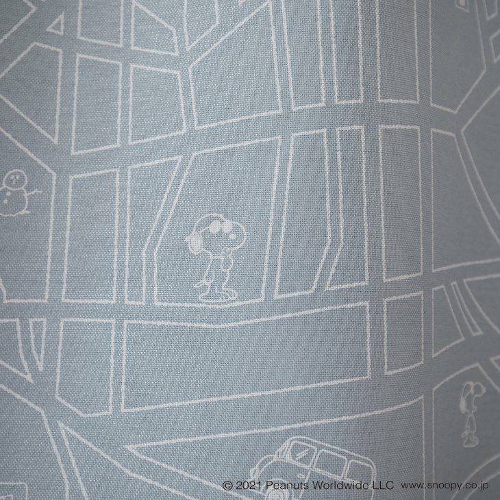 遮光カーテンPEANUTS/ピーナッツシティースケープ（アップ）