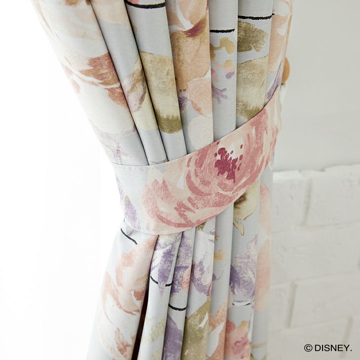 遮光 カーテン MICKEY/Rose grid ローズグリッド (幅100×丈178cm