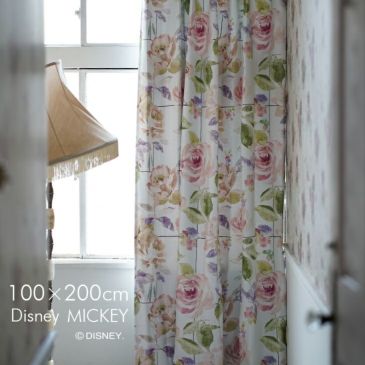 遮光 カーテン MICKEY/Rose grid ローズグリッド (幅100×丈200cm) 1枚入 | クーカンネットショップ