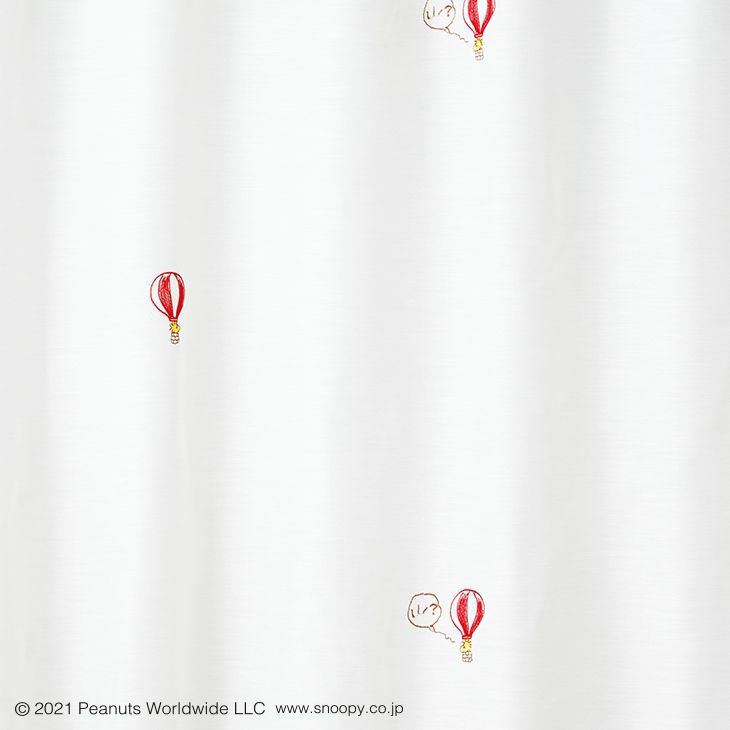 オーダーカーテンレースPEANUTS/Balloontripバルーントリップ（カラー）