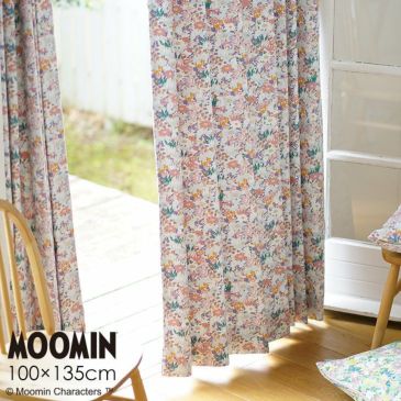 遮光カーテンMOOMIN/ムーミンコバナドレープ幅100×丈135cm（イメージ）