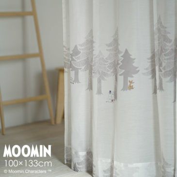 レースカーテンMOOMIN/ムーミンプートボーダーボイル幅100×丈133cm（イメージ）