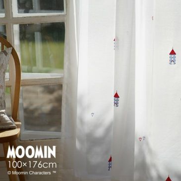 レースカーテンMOOMIN/ムーミンムーミンハウスボイル幅100×丈176cm（イメージ）