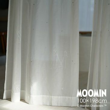 レースカーテンMOOMIN/ムーミンタケウマボイル幅100×丈198cm（イメージ）