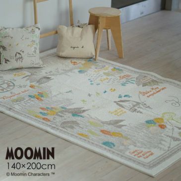 MOOMIN/ムーミンムーミン谷の地図ラグ140×200cm（イメージ）
