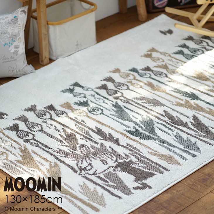 MOOMIN/ムーミン リトルミイワイルドフラワーラグ (130×185cm