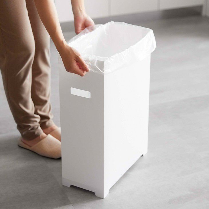 towerタワースリム蓋付きゴミ箱(ホワイト)（イメージ03）