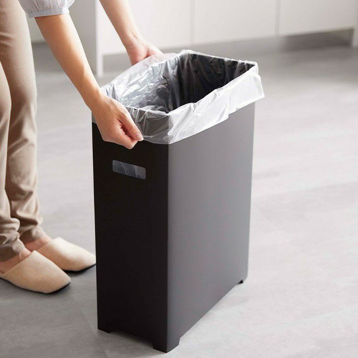 towerタワースリム蓋付きゴミ箱(ブラック)（イメージ03）